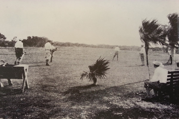 Historical Key West Golf Club players on fairway